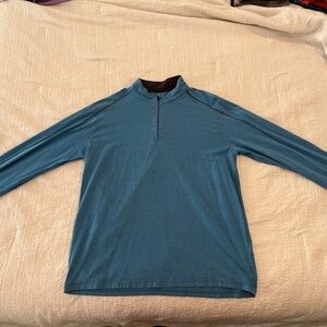 Tasc Long Sleeve Blue Quarter-Zip Top